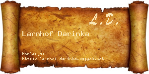 Larnhof Darinka névjegykártya